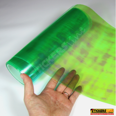 Pellicola adesiva CAMALEONTE VERDE per fari fanali auto moto cm 30x25 green