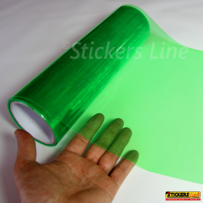 Pellicola adesiva colorata VERDE verdino fari fanali auto moto camion 30x50