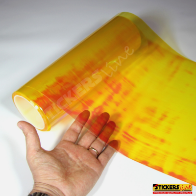 Pellicola adesiva CAMALEONTE GIALLO OCRA fari fanali auto moto cm 30x150 ochre