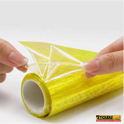 Pellicola adesiva CAMALEONTE GIALLO per fari fanali auto moto cm 30x100 yellow