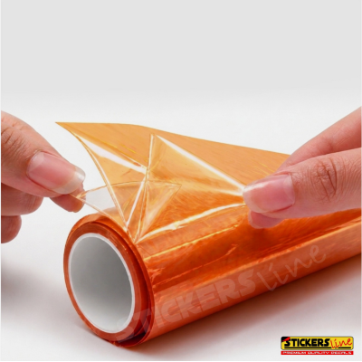 Pellicola adesiva CAMALEONTE ARANCIO fari fanali auto moto cm 30x25 orange