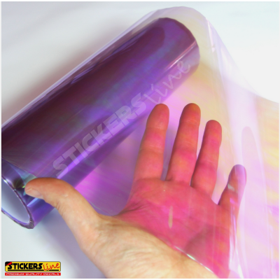 Pellicola adesiva CAMALEONTE VIOLA per fari fanali auto moto cm 30x100 purple