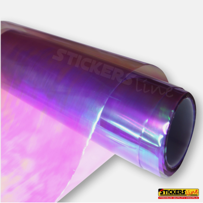 Pellicola adesiva CAMALEONTE VIOLA per fari fanali auto moto cm 30x25 purple