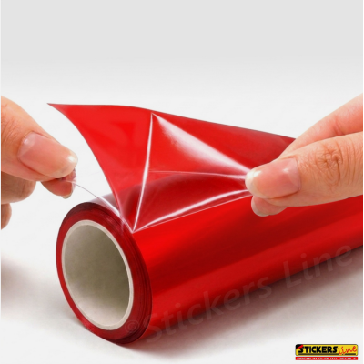 Pellicola adesiva colorata oscurante per fari fanali auto moto ecc ROSSA 30x150