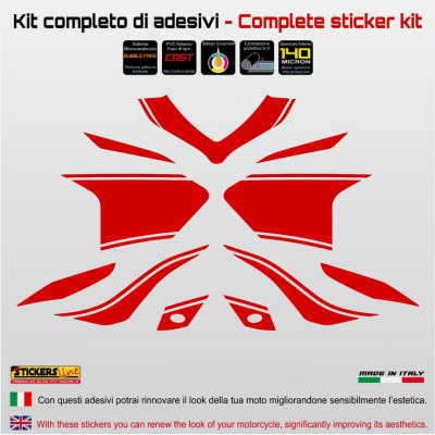 Adesivi Carena per moto DUCATI MULTISTRADA 1260 S (2018-20) 1200 S (2015-17) T.2