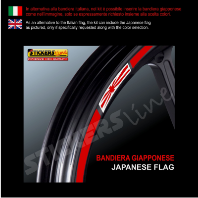 Adesivi ruote moto strisce cerchi Yamaha TDM 850 - 900 fino al 2014 (18+17 P.)R3
