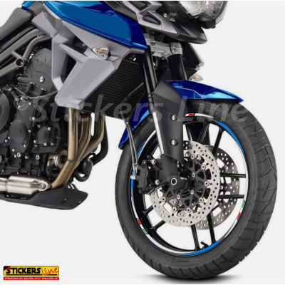 Adesivi ruote moto strisce cerchi Triumph TIGER 800 - 1200 XR (19+17 P.) Rac. 3