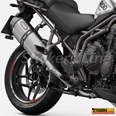 Adesivi ruote moto strisce cerchi Triumph TIGER 800 - 1200 XRT (19+17 P.) Rac. 3