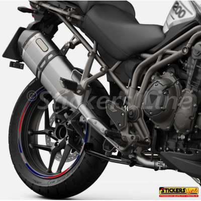 Adesivi ruote moto strisce cerchi Triumph TIGER 800 - 1200 XRT (19+17 P.) Rac. 3
