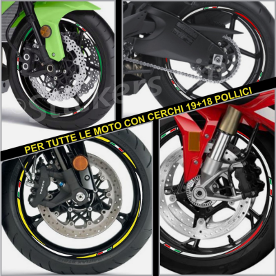 Adesivi ruote strisce cerchi Triumph Tiger 1200 Alpine Special ed (19+18 P.) R.3