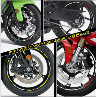 Adesivi ruote strisce cerchi Triumph Tiger 1200 GT Explorer 22-23 (19+18 P.) R.3