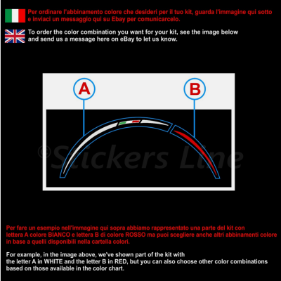 Adesivi ruote moto strisce cerchi Kawasaki VERSYS-X 300 (17+19 Pollici) Rac. 3