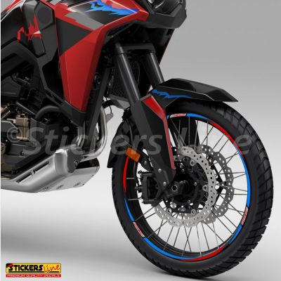 Adesivi ruote moto strisce cerchi Honda AFRICA TWIN CRF 1000 L (21+18 P.) Rac. 3