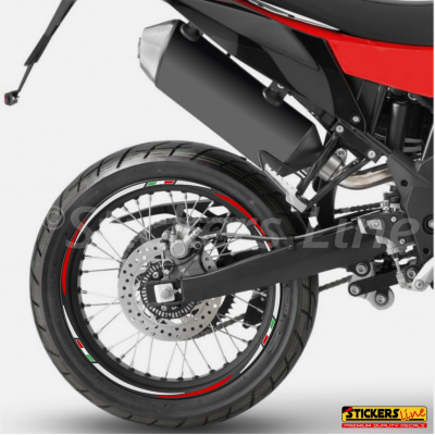 Adesivi ruote moto strisce cerchi APRILIA RX 125 (21+18 Pollici) Racing 3
