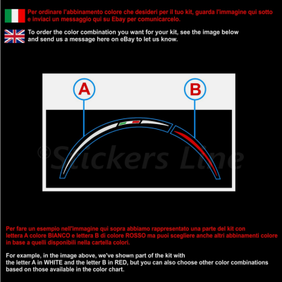 Adesivi ruote moto strisce cerchi APRILIA RX 125 (21+18 Pollici) Racing 3