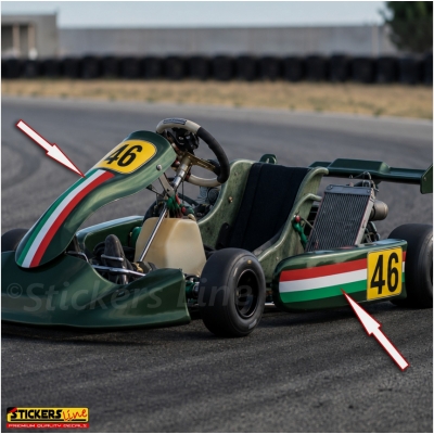 Fascia adesiva tricolore lunghezza cm 160 Adesivi Auto Moto Striscia Lunga Durata