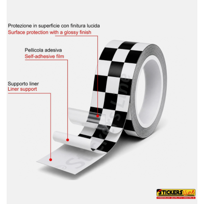 Fascia adesiva SCACCHI lunghezza cm 120