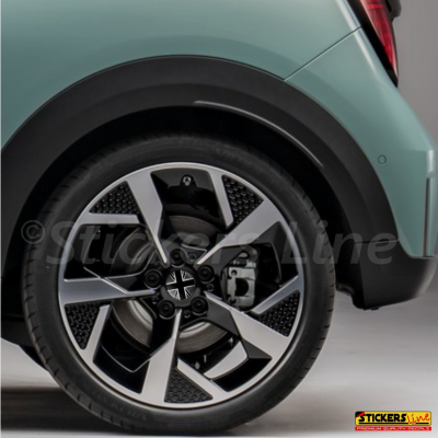 4 Adesivi resinati coprimozzi compatibili 3D per mini cooper bandiera inglese