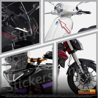 2 Adesivi Resinati Bandiera Italiana 3D cm 2,7 x 1,4 Italia Auto Moto Bici ecc