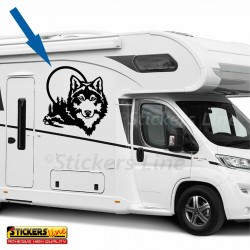 Adesivo per camper LUPO della Foresta compatibile adria arca elnagh rimor ecc