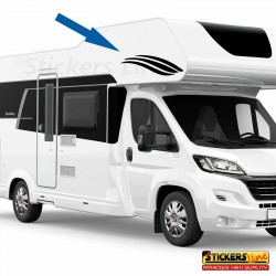 Adesivi per camper ONDE ALI adesivo roulotte furgoni barche cm 80x21