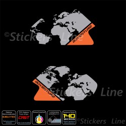 Adesivi Serbatoio BMW R 1200 1250 gs Adventure LC GS - GLOBO - gray orange