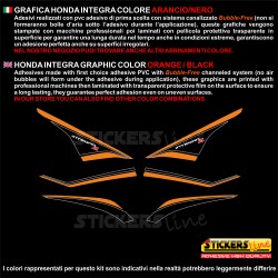 Adesivi Honda INTEGRA 750 DCT Sport 2014-2020 compatibili carena ARANCIONE/NERO