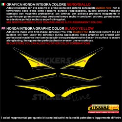 Adesivi Honda INTEGRA 750 DCT Sport 2014-2020 compatibili carena NERO/GIALLO