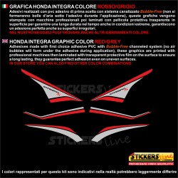 Adesivi Honda INTEGRA 750 DCT Sport 2014-2020 compatibili carena ROSSO/GRIGIO
