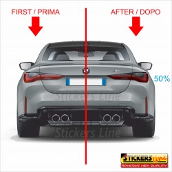 Pellicola oscuramento fari fanali APA TL/92.2-FP CHIARA 50% auto moto cm 50x50
