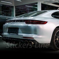 Pellicola adesiva Grigio Argento Lucido Metallizzato cromo wrapping auto moto