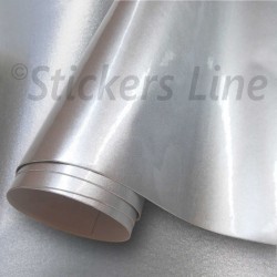 Pellicola adesiva Grigio Argento Lucido Metallizzato cromo wrapping auto moto
