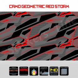 Pellicola mimetica Wrapping mimetico camo Geometric RED STORM auto tuning moto