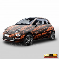 Pellicola mimetica Wrapping mimetico camo Geometric ORANGE STORM auto moto