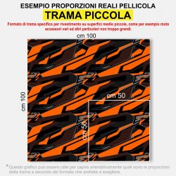 Pellicola mimetica Wrapping mimetico camo Geometric ORANGE STORM auto moto