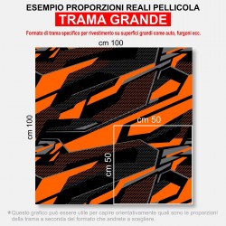 Pellicola mimetica Wrapping mimetico camo Geometric ORANGE STORM auto moto