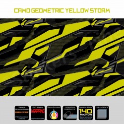 Pellicola mimetica Wrapping mimetico camo Geometric YELLOW STORM auto moto