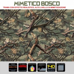 Pellicola mimetica Wrapping mimetico BOSCO camo auto moto caccia pesca soft air MOD.2