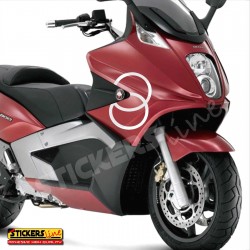 2 adesivi scudo anteriore Doppio Anello per Gilera GP800 GP 839 corsa gp 800