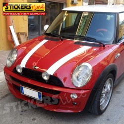 MINI COOPER Strisce Adesive Bonnet Stripes a 2 colori - fasce adesive cofano