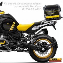 Adesivi copertura Top Case bmw 1250 GS adventure quarantesimo 40° anniversary M2