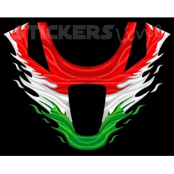adesivo tricolore SCUDO ant Gilera GP800 bandiera ITALIANA adesivi gilera GP 800