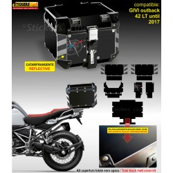 Kit adesivi COMPATIBILI bauletto top case GIVI 42 LT 2017 BMW R1200 R1250 GS T1