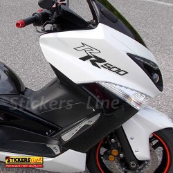 2 adesivi CARBON scudo anteriore TMAX 500 2001-2011 scritte adesive tmax RR500