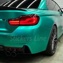 Pellicola adesiva Verde Opaco Metallizzato Cromo car wrapping auto moto