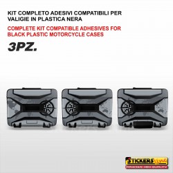 Kit 3 adesivi per valigie in plastica nera BMW R1250 - F850 - F750 GS vario style Triple Black