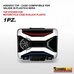 1 adesivo Top Case per BMW R1250 - F850 - F750 GS valigie in plastica nera vario style HP - Rallye