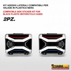 Kit 2 adesivi valigie in plastica nera per BMW R1250 - F850 - F750 GS vario Model: HP - Rallye