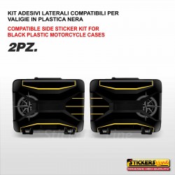Kit 2 adesivi per valigie plastica nera BMW R1250GS vario Quarantesimo 40th Anniversary