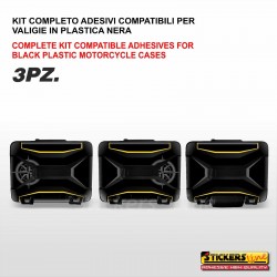 Kit 3 adesivi per valigie plastica nera BMW F850 - F750 GS vario Quarantesimo 40th Anniversary